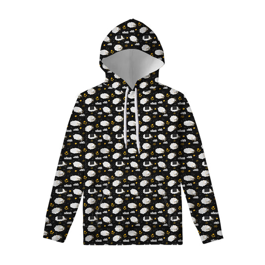 Sleeping Sheep Pattern Print Pullover Hoodie