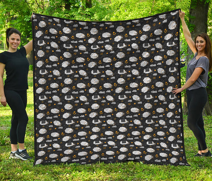 Sleeping Sheep Pattern Print Quilt