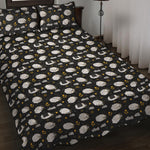Sleeping Sheep Pattern Print Quilt Bed Set
