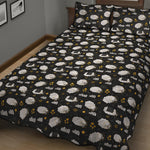 Sleeping Sheep Pattern Print Quilt Bed Set