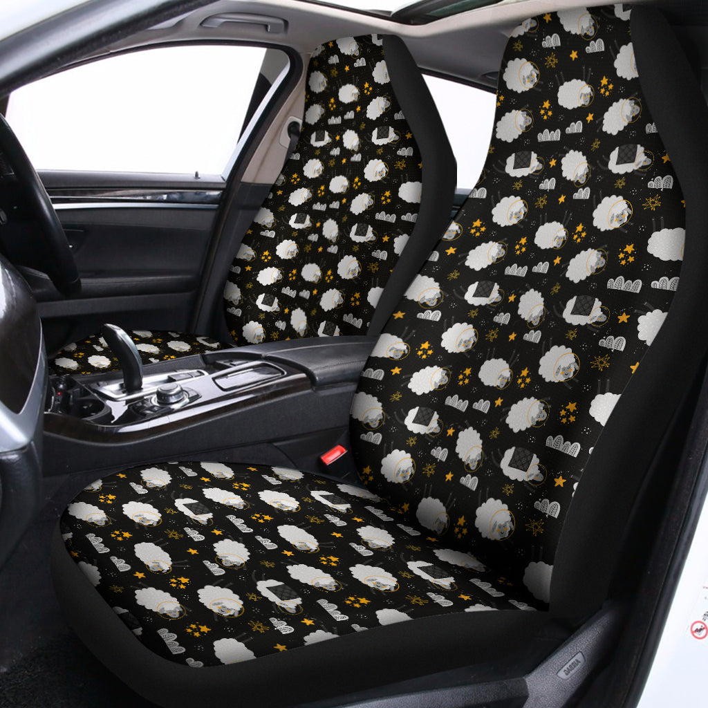 Sleeping Sheep Pattern Print Universal Fit Car Seat Covers