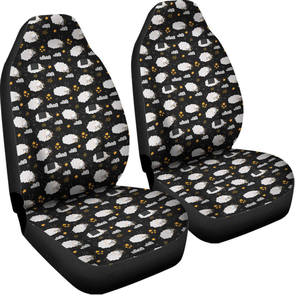 Sleeping Sheep Pattern Print Universal Fit Car Seat Covers