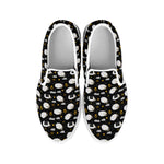 Sleeping Sheep Pattern Print White Slip On Shoes