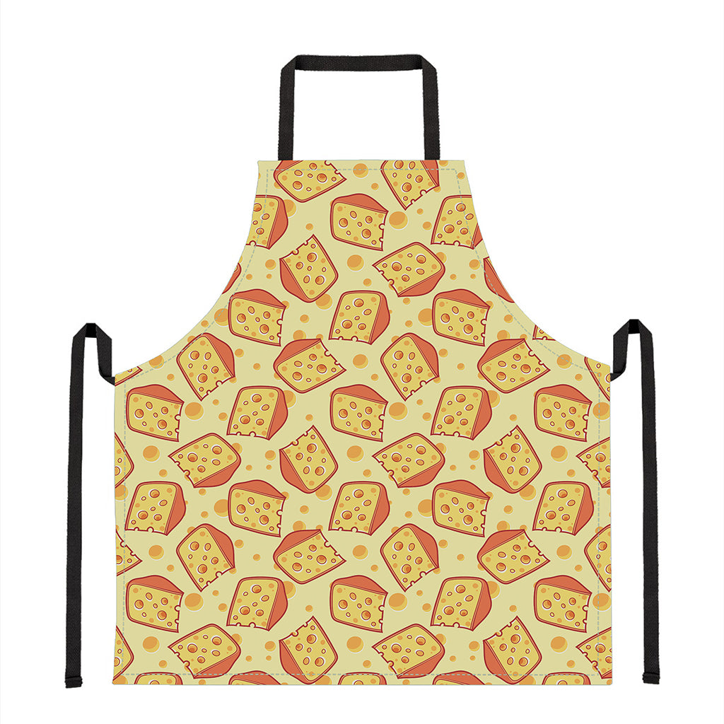 Slice Of Cheese Pattern Print Apron