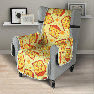 Slice Of Cheese Pattern Print Armchair Protector