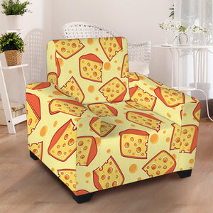 Slice Of Cheese Pattern Print Armchair Slipcover