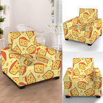 Slice Of Cheese Pattern Print Armchair Slipcover