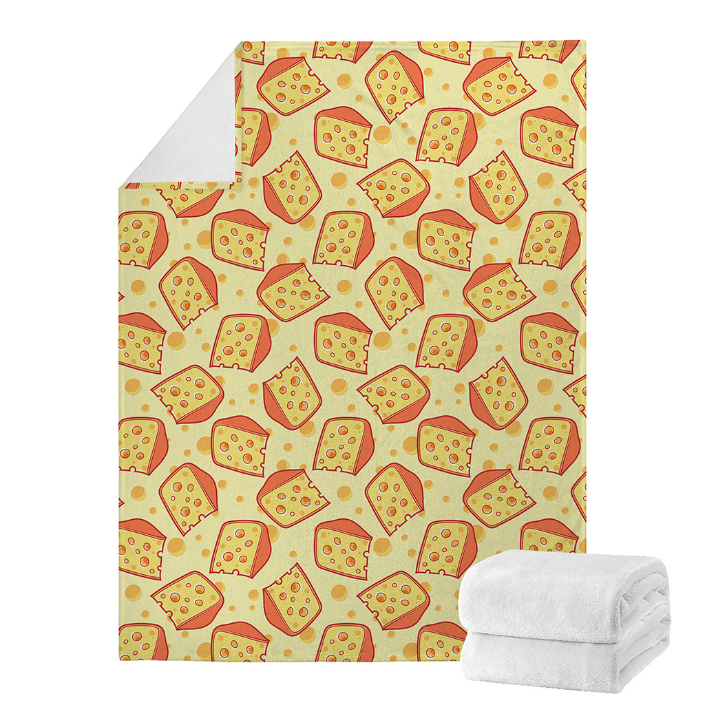 Slice Of Cheese Pattern Print Blanket