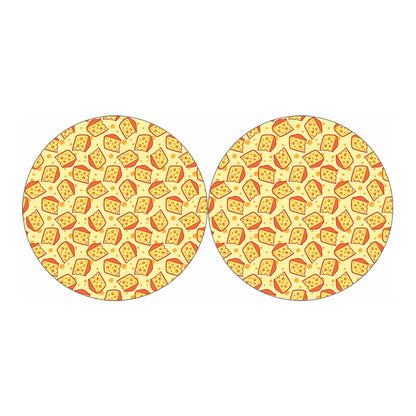 Slice Of Cheese Pattern Print Car Coasters