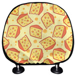 Slice Of Cheese Pattern Print Car Headrest Covers