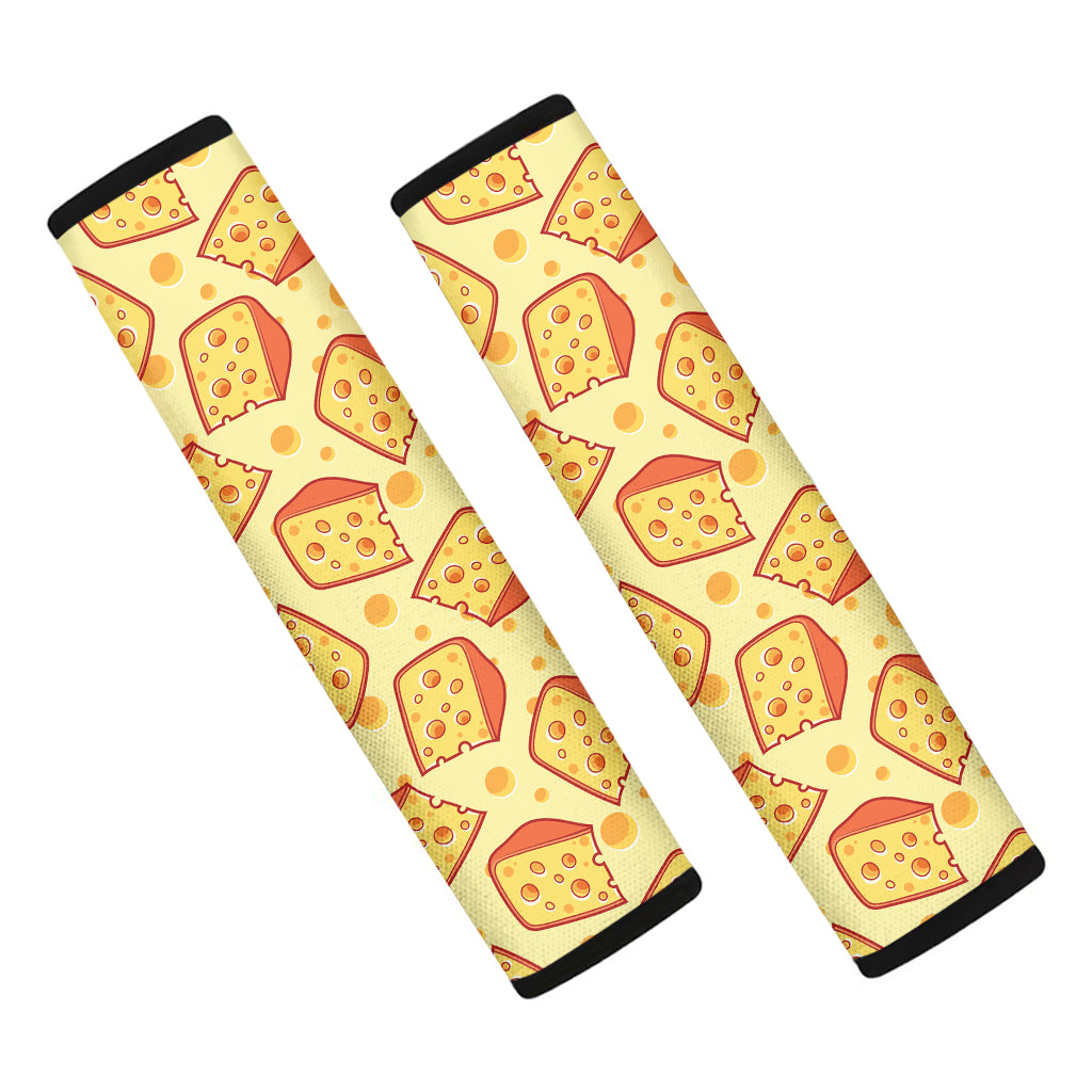 Slice Of Cheese Pattern Print Car Seat Belt Covers