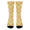 Slice Of Cheese Pattern Print Crew Socks