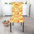 Slice Of Cheese Pattern Print Dining Chair Slipcover