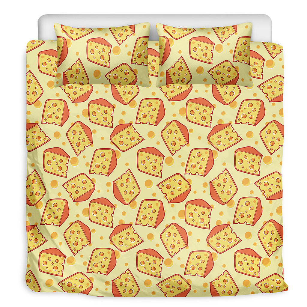 Slice Of Cheese Pattern Print Duvet Cover Bedding Set