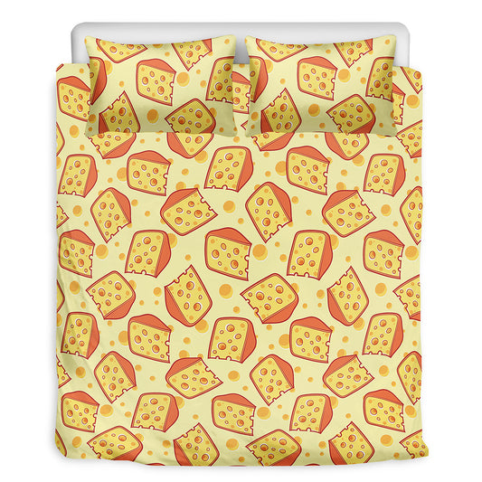Slice Of Cheese Pattern Print Duvet Cover Bedding Set