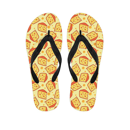Slice Of Cheese Pattern Print Flip Flops