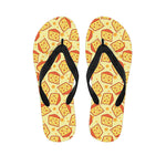 Slice Of Cheese Pattern Print Flip Flops