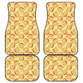 Slice Of Cheese Pattern Print Front and Back Car Floor Mats