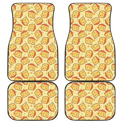 Slice Of Cheese Pattern Print Front and Back Car Floor Mats