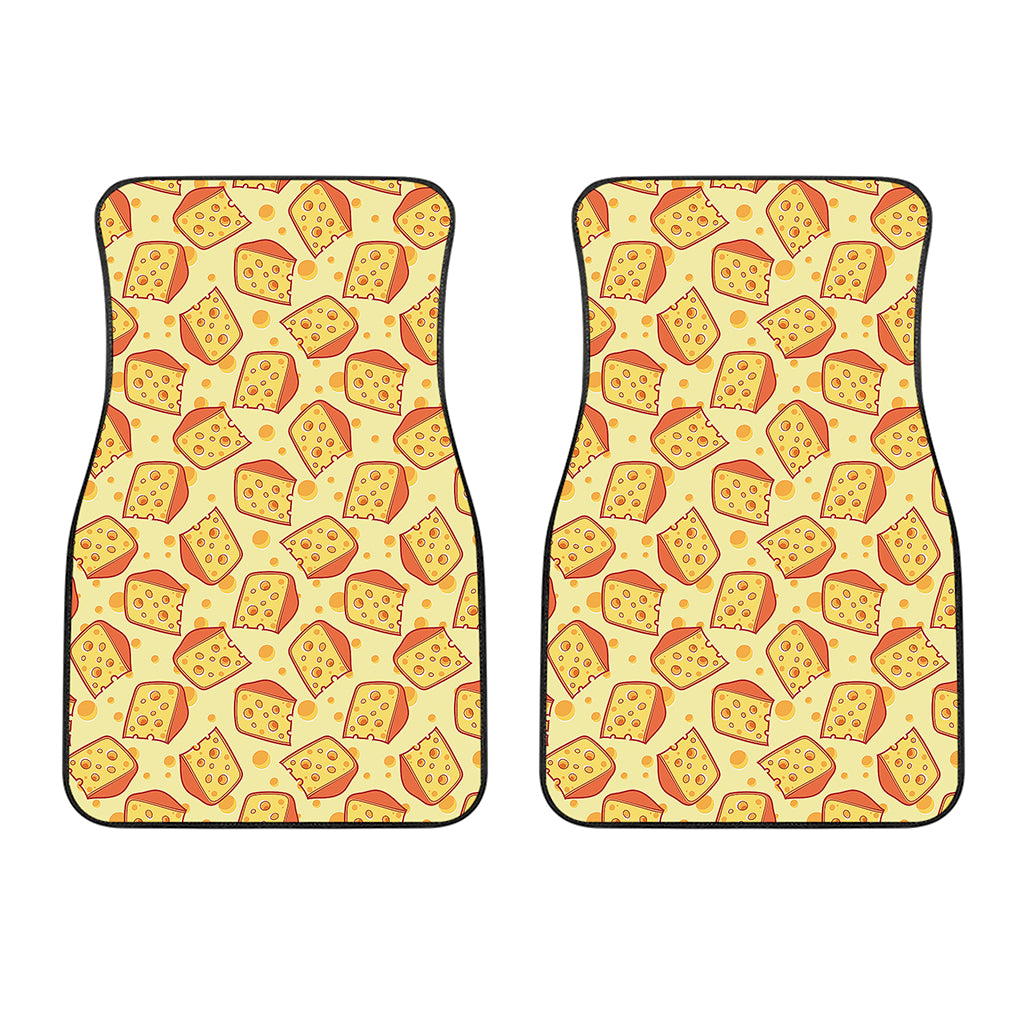 Slice Of Cheese Pattern Print Front Car Floor Mats