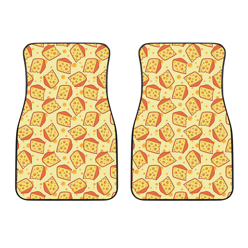 Slice Of Cheese Pattern Print Front Car Floor Mats