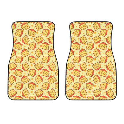 Slice Of Cheese Pattern Print Front Car Floor Mats