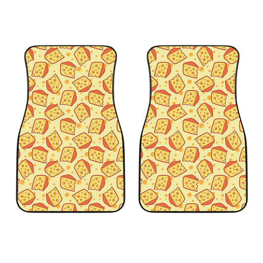 Slice Of Cheese Pattern Print Front Car Floor Mats