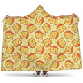 Slice Of Cheese Pattern Print Hooded Blanket