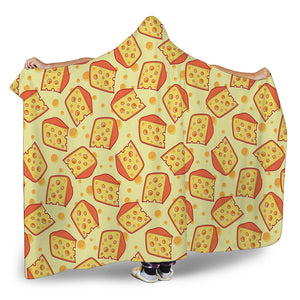 Slice Of Cheese Pattern Print Hooded Blanket