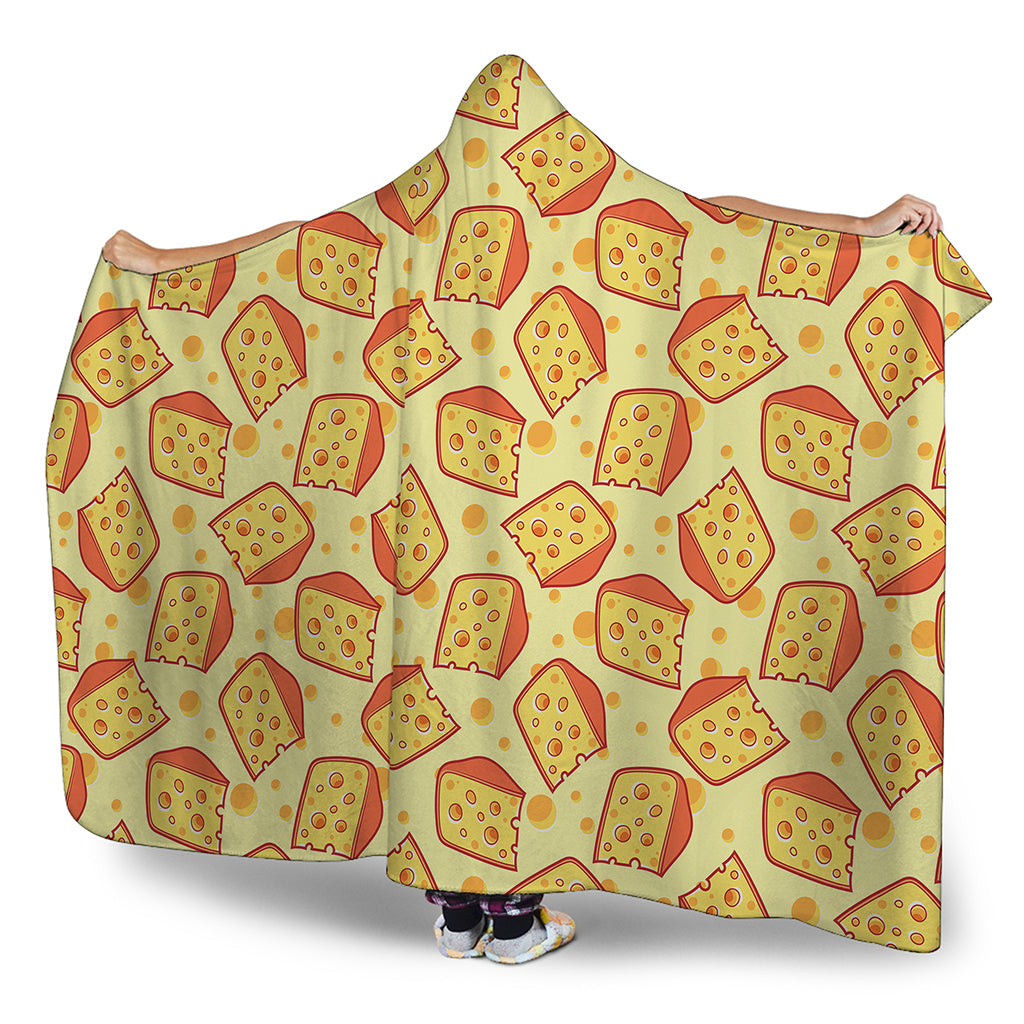 Slice Of Cheese Pattern Print Hooded Blanket