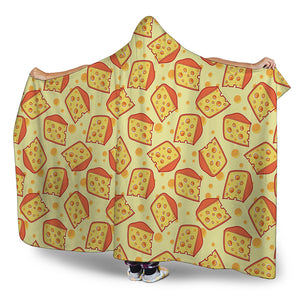 Slice Of Cheese Pattern Print Hooded Blanket