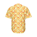 Slice Of Cheese Pattern Print Men's Baseball Jersey