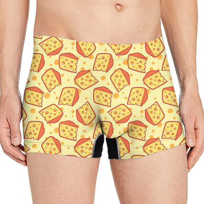 Slice Of Cheese Pattern Print Men's Boxer Briefs