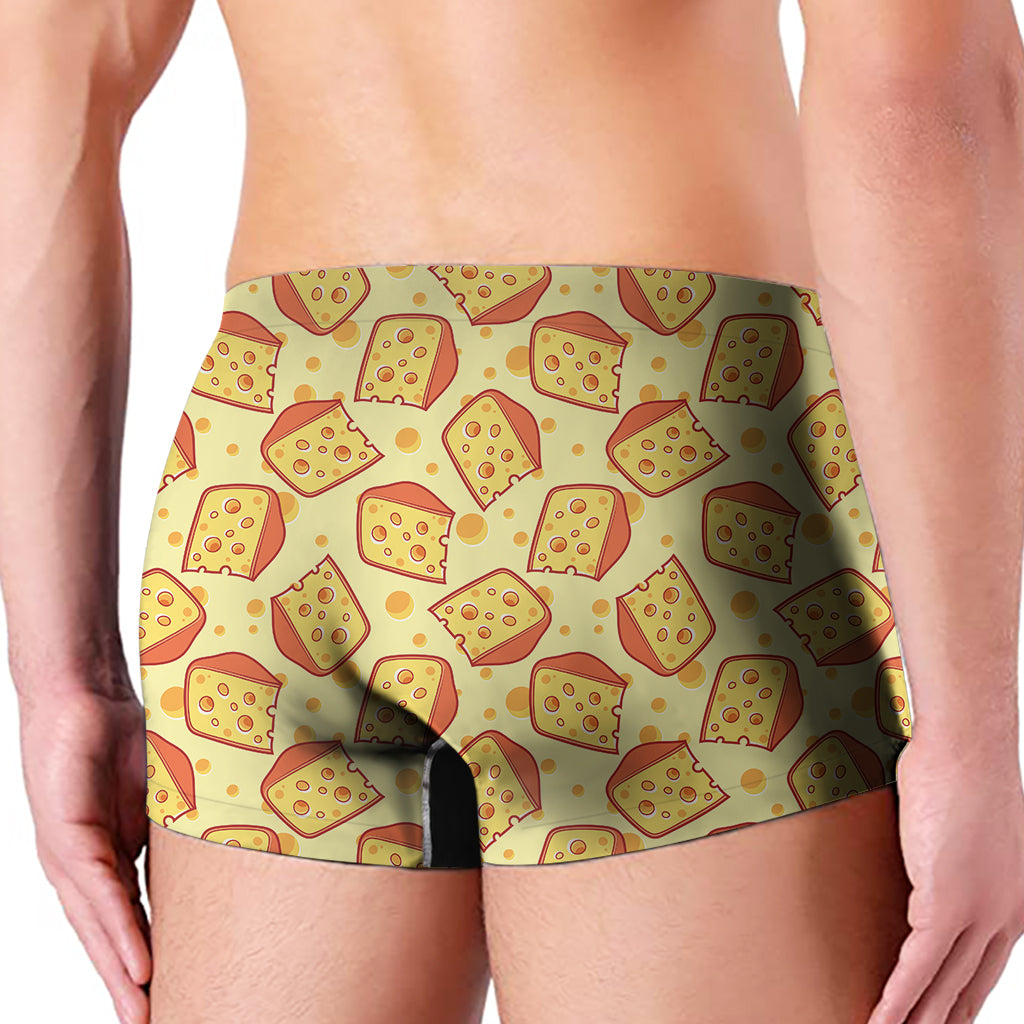 Slice Of Cheese Pattern Print Men's Boxer Briefs