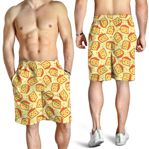 Slice Of Cheese Pattern Print Men's Shorts