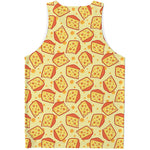 Slice Of Cheese Pattern Print Men's Tank Top