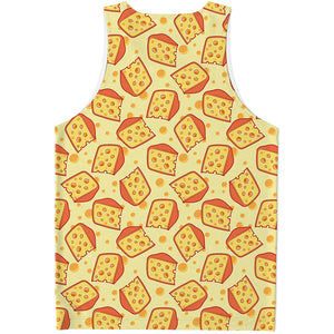 Slice Of Cheese Pattern Print Men's Tank Top