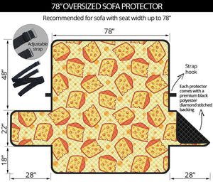 Slice Of Cheese Pattern Print Oversized Sofa Protector