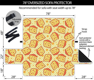 Slice Of Cheese Pattern Print Oversized Sofa Protector