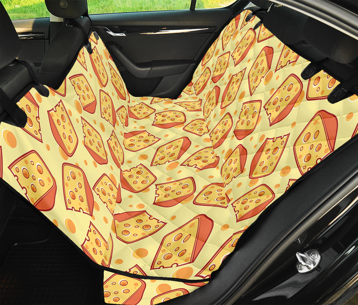 Slice Of Cheese Pattern Print Pet Car Back Seat Cover