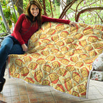 Slice Of Cheese Pattern Print Quilt