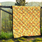 Slice Of Cheese Pattern Print Quilt