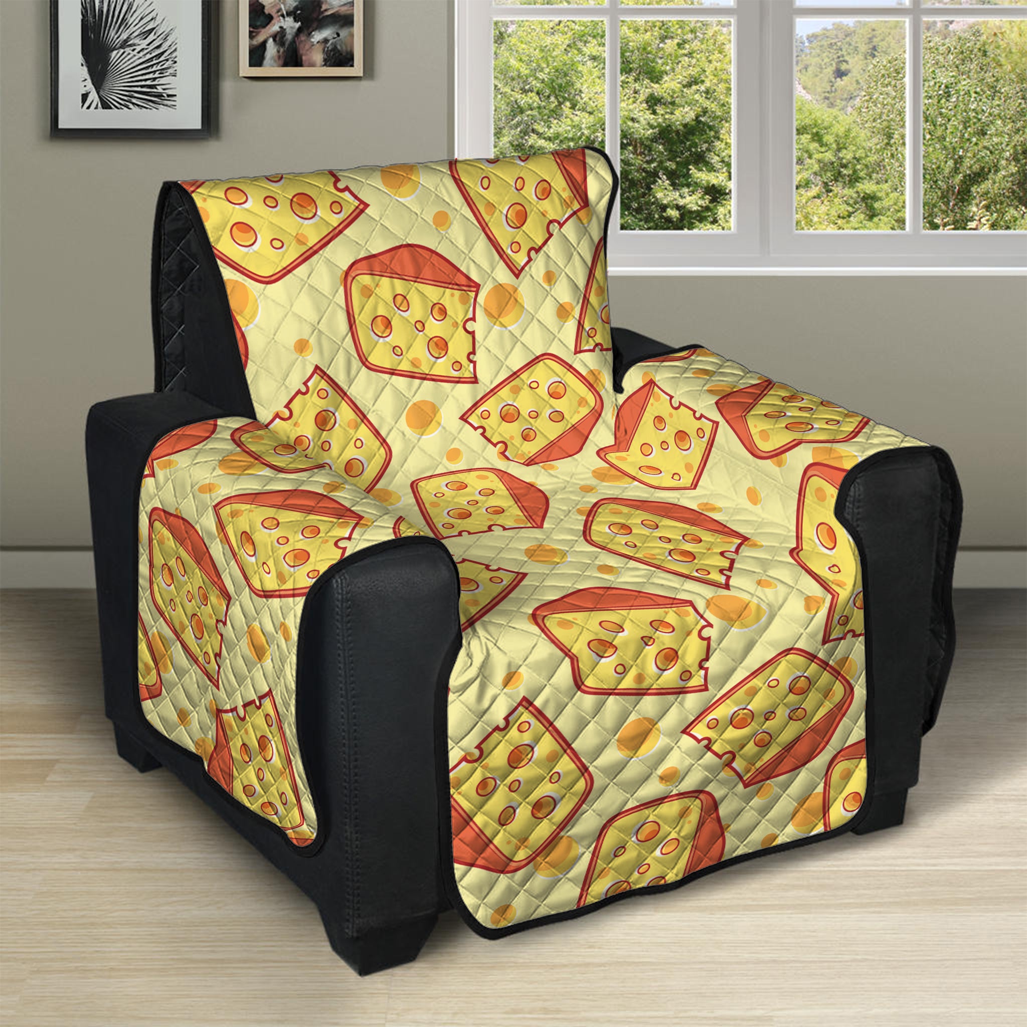 Slice Of Cheese Pattern Print Recliner Protector