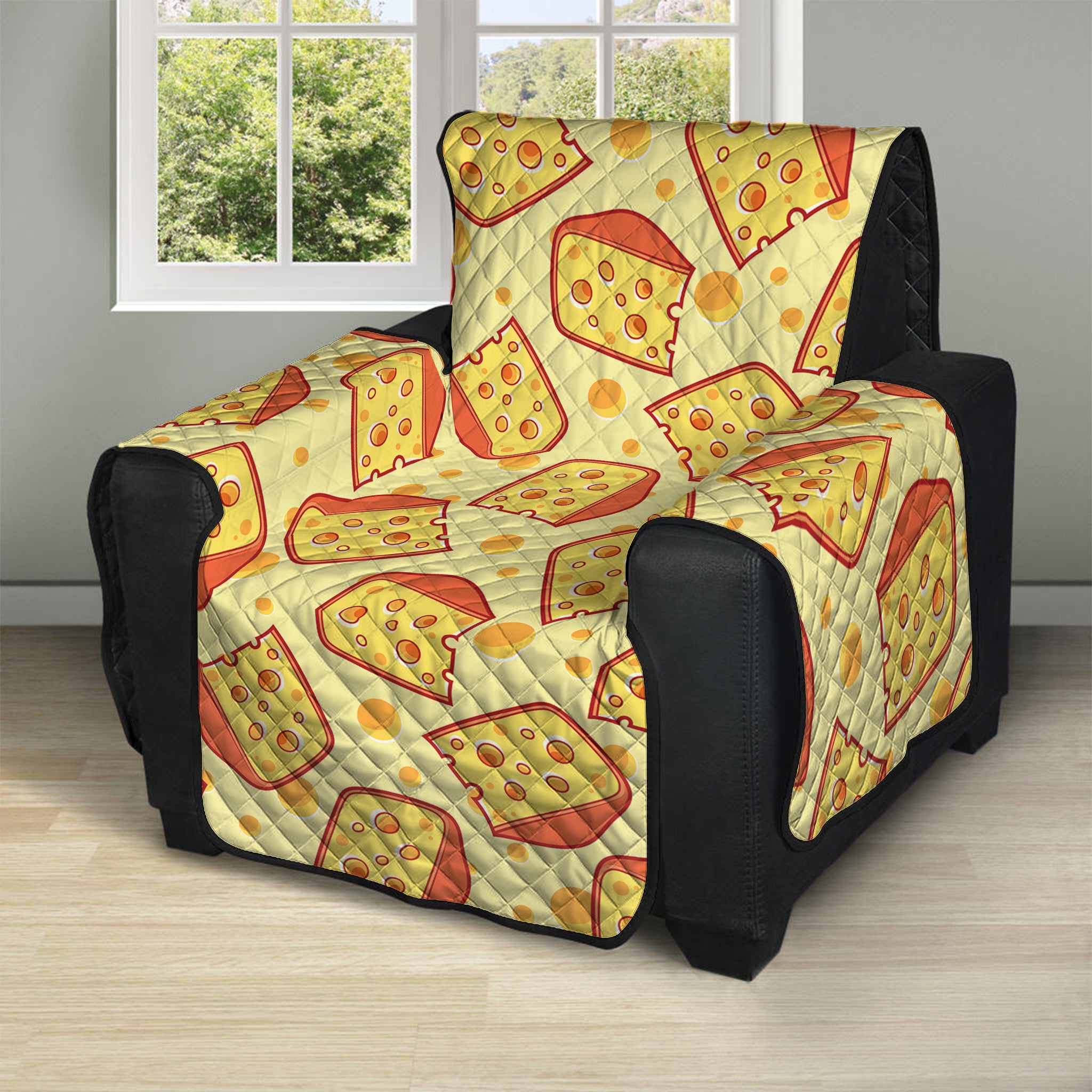 Slice Of Cheese Pattern Print Recliner Protector