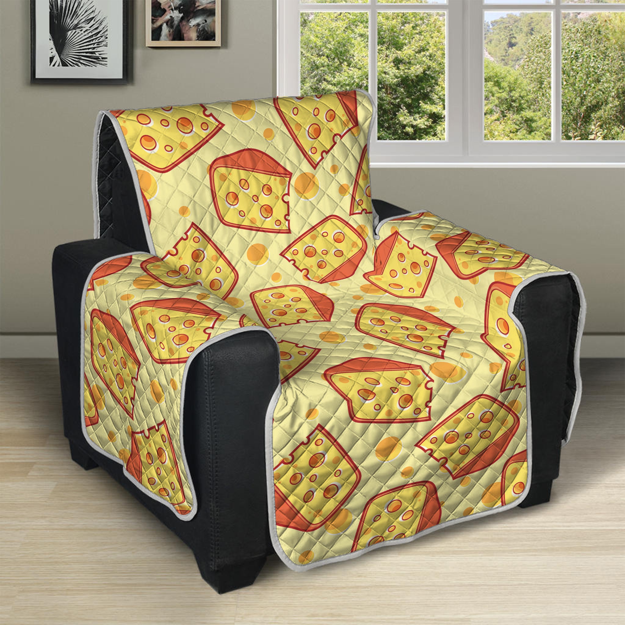 Slice Of Cheese Pattern Print Recliner Protector