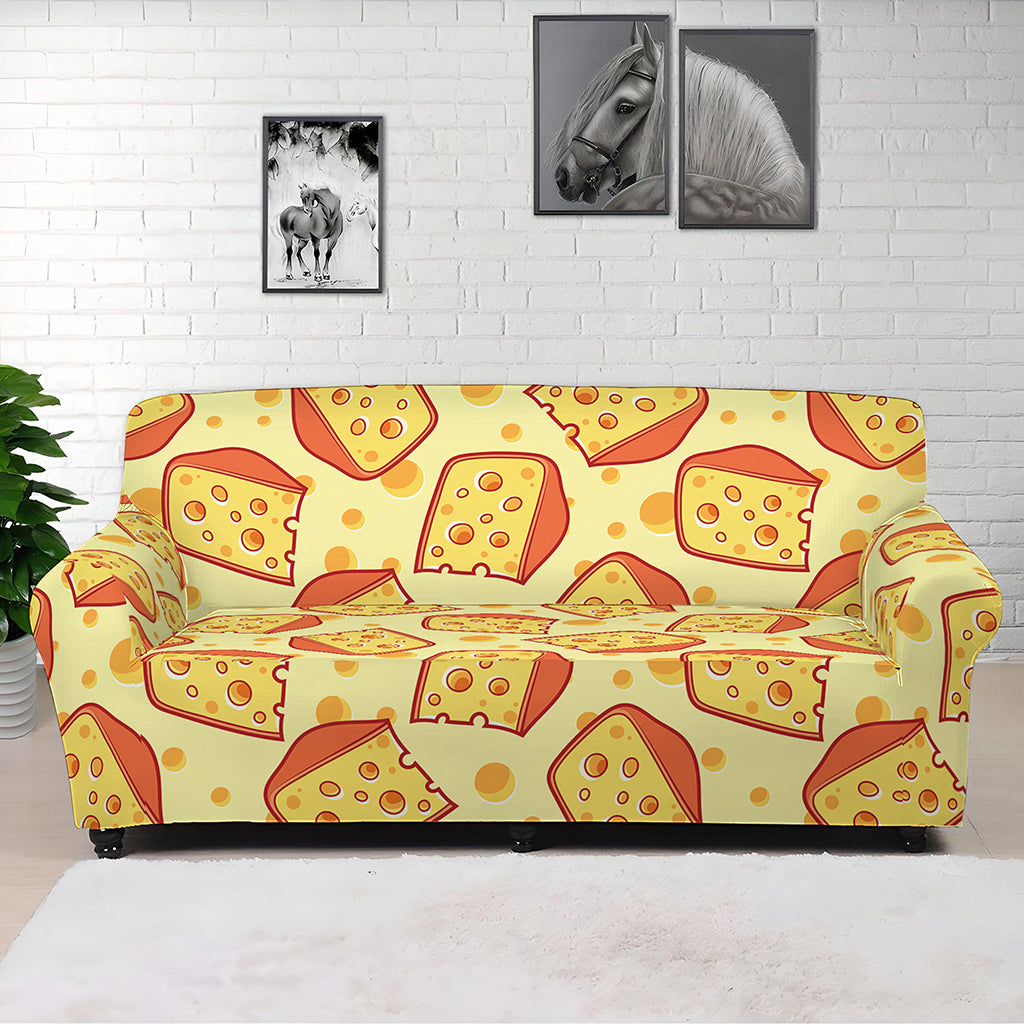 Slice Of Cheese Pattern Print Sofa Cover