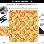 Slice Of Cheese Pattern Print Sofa Protector