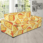 Slice Of Cheese Pattern Print Sofa Slipcover