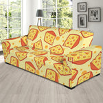 Slice Of Cheese Pattern Print Sofa Slipcover