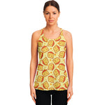 Slice Of Cheese Pattern Print Women's Racerback Tank Top